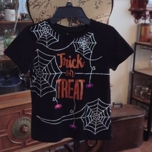 Halloween black girls size L 10/12 short sleeve T